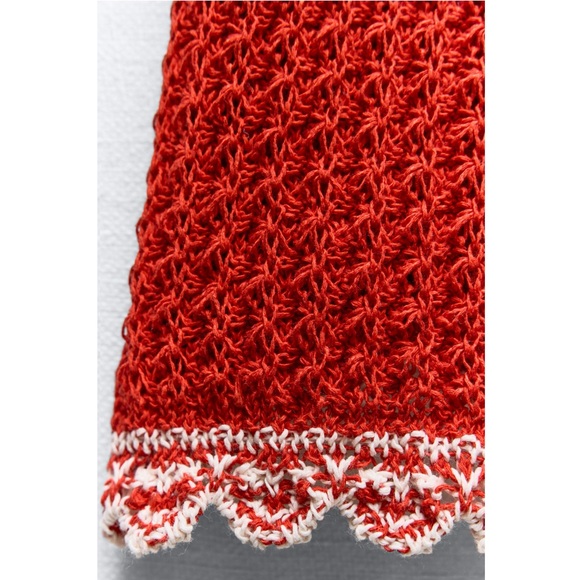 Zara POINTELLE KNIT MINI DRESS - Picture 4 of 4